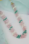 Buy_Riana Jewellery_Multi Color Rose Quartz Vintage Mala _at_Aza_Fashions