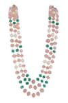 Shop_Riana Jewellery_Multi Color Rose Quartz Vintage Mala _at_Aza_Fashions