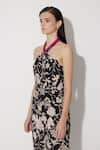 Buy_Twinkle Hanspal_Black Crepe Printed Floral Halter Jane Jumpsuit _Online_at_Aza_Fashions