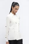 Shop_Abraham & Thakore_Ivory Crepe Embellished Rhinestone Collared Shirt _Online_at_Aza_Fashions