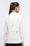 Shop_Abraham & Thakore_Ivory Crepe Embellished Rhinestone Collared Shirt _at_Aza_Fashions