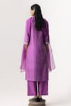 Shop_Naina Jain_Purple Silk Embroidered Gota Patti Round Work Kurta Pant Set _at_Aza_Fashions