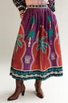 NOIB_Multi Color Cotton Satin Printed Arabian Night Elle Skirt _Online_at_Aza_Fashions