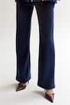 NOIB_Blue Corduroy Plain Vega Straight Pant _Online_at_Aza_Fashions