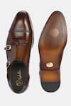 Shop_Lafattio_Brown Mallorca Double Monk Strap Colorblocked Shoes _at_Aza_Fashions