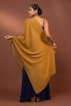 Shop_MODARTA_Yellow Reversible Wool Shawl _at_Aza_Fashions