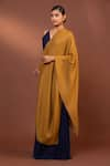 Shop_MODARTA_Yellow Reversible Wool Shawl _Online_at_Aza_Fashions