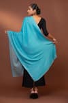 Shop_MODARTA_Blue Wool Reversible Shawl _at_Aza_Fashions