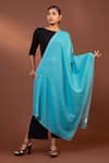 MODARTA_Blue Wool Reversible Shawl _Online_at_Aza_Fashions