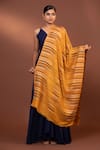 Buy_MODARTA_Yellow Stripe Print Shawl _Online_at_Aza_Fashions