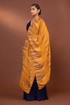 Shop_MODARTA_Yellow Stripe Print Shawl _Online_at_Aza_Fashions