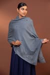 Buy_MODARTA_Grey Swarovski Studded Stole _at_Aza_Fashions