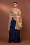 Buy_MODARTA_Multi Color Kalamkari Embroidered Shawl _at_Aza_Fashions