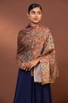 Buy_MODARTA_Multi Color Floral Embroidered Shawl _at_Aza_Fashions