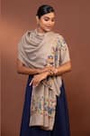 Buy_MODARTA_Pink Wool Border Woven Shawl _at_Aza_Fashions