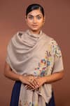 MODARTA_Pink Wool Border Woven Shawl _at_Aza_Fashions