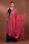 MODARTA_Red Paisley Woven Shawl _Online_at_Aza_Fashions