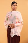 Buy_MODARTA_Pink Florette Print Shawl _at_Aza_Fashions