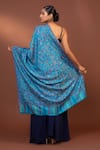 Shop_MODARTA_Blue Paisley Floral Woven Shawl _at_Aza_Fashions