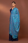 Shop_MODARTA_Blue Paisley Floral Woven Shawl _Online_at_Aza_Fashions