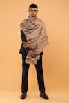 Buy_MODARTA_Beige Stripe Pattern Handwoven Shawl _Online_at_Aza_Fashions