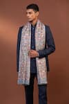 Shop_MODARTA_Grey Floral Kashmiri Embroidered Shawl _at_Aza_Fashions