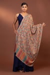 Buy_MODARTA_Beige Floral Pattern Shawl _at_Aza_Fashions