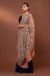 Buy_MODARTA_Beige Floral Pattern Shawl _Online_at_Aza_Fashions