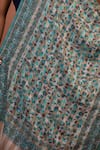 Buy_MODARTA_Blue Floral Checkered Fine Wool Shawl _Online_at_Aza_Fashions