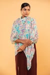 Buy_MODARTA_Multi Color Scallop Bloom Print Shawl _at_Aza_Fashions