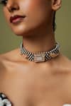 Buy_Curio Cottage_Silver Plated Mother Of Pearl Gypsy Messenger Parrot Choker _at_Aza_Fashions