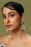 Curio Cottage_Silver Plated Semi Precious Stones Two Gypsy Lifafa Dangler Earrings _at_Aza_Fashions