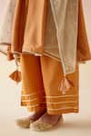 Buy_Nero India_Brown Kurta And Pant Chanderi Embroidered Aari Geometric Cheeta Set 