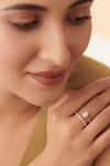 Shop_Fiona Diamonds_Rose Gold Rbc Lab Diamond 14kt Oval Ring _at_Aza_Fashions