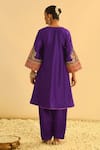 Shop_Sheetal Batra_Purple Kurta Silk Chanderi Embroidery Kashmiri Mehrish Kalidar And Pant Set _at_Aza_Fashions