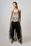 Buy_Nupur Kanoi_Off White Satin Print Abstract Tribal Scoop Neck Singlet Top With Pant _at_Aza_Fashions