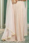 Buy_Monk & Mei_Pink Georgette Embellished Pearl Cape Open Sharara Set _Online_at_Aza_Fashions