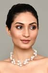 Buy_Samyukta Singhania_Gold Plated Pearl Zircon Embellished Choker Necklace _Online_at_Aza_Fashions