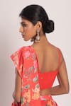 Buy_Avaha_Red Georgette Embroidered Sequin Sweetheart Asa Blouse _Online_at_Aza_Fashions