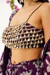 Avaha_Purple Dola Silk Embroidered Kaudi Scoop Raga Bela And Coin Work Blouse _Online_at_Aza_Fashions