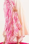 Avaha_Pink Chiffon Printed Leheriya Batasi Mala Dupatta _Online_at_Aza_Fashions