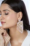 Shop_Samyukta Singhania_Pink Glass Beads Nain Sukh Embellished Tassel Earrings _Online_at_Aza_Fashions