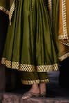 Kritika Dawar_Green Silk Chanderi Embroidery Dori Round Neck Zoha Phool Bahar Anarkali Set _at_Aza_Fashions