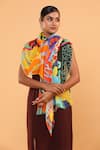 MODARTA_Multi Color Abstract Print Shawl _at_Aza_Fashions