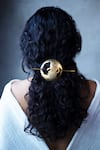 Buy_De'anma_Gold Amhale Circular Shaped Hair Bun _at_Aza_Fashions