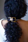 Buy_De'anma_Gold Inguru Rectangle Shaped Hair Bun _at_Aza_Fashions