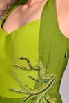 Buy_BAANI KHURANA_Green Crepe Embellished Sequin Sweetheart Vine High-low Tunic 