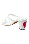 The Madras Trunk_White Heart Beats Trio Patchwork Embroidered Heels _at_Aza_Fashions