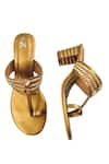 Buy_The Madras Trunk_Gold Ruhi Trio Braided Woven Kolhapuri Heels 