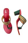 Buy_The Madras Trunk_Maroon Colorblock Kolhapuri Heels 